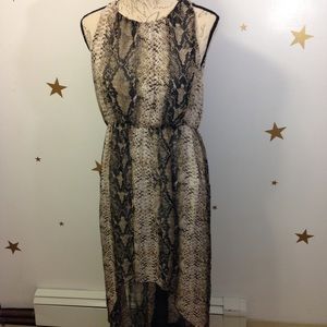 Snakeskin High Low Maxidress